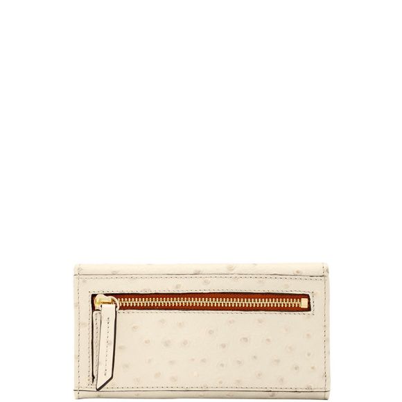 Dooney & Bourke Ostrich Continental Clutch Wallet - Bone - Picture 4 of 4